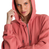Saco Waffle-Knit Cropped Para Mujer Color Rosado-4