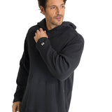 Saco Waffle-Knit Hooded S Para Hombre Color Negro-1