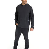 Saco Waffle-Knit Hooded S Para Hombre Color Negro-5