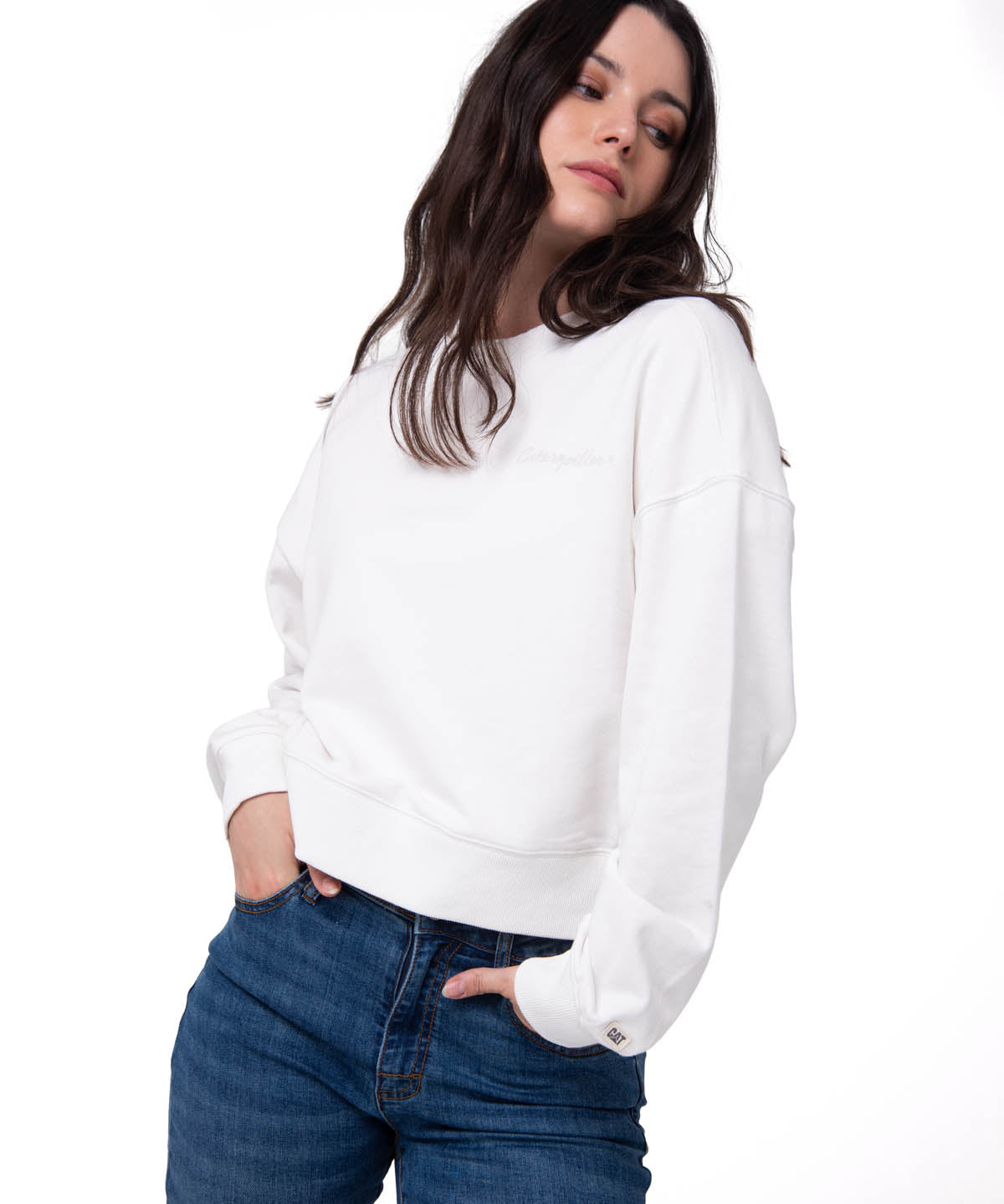 Saco Relaxed French Ter Mujer Color Blanco-1