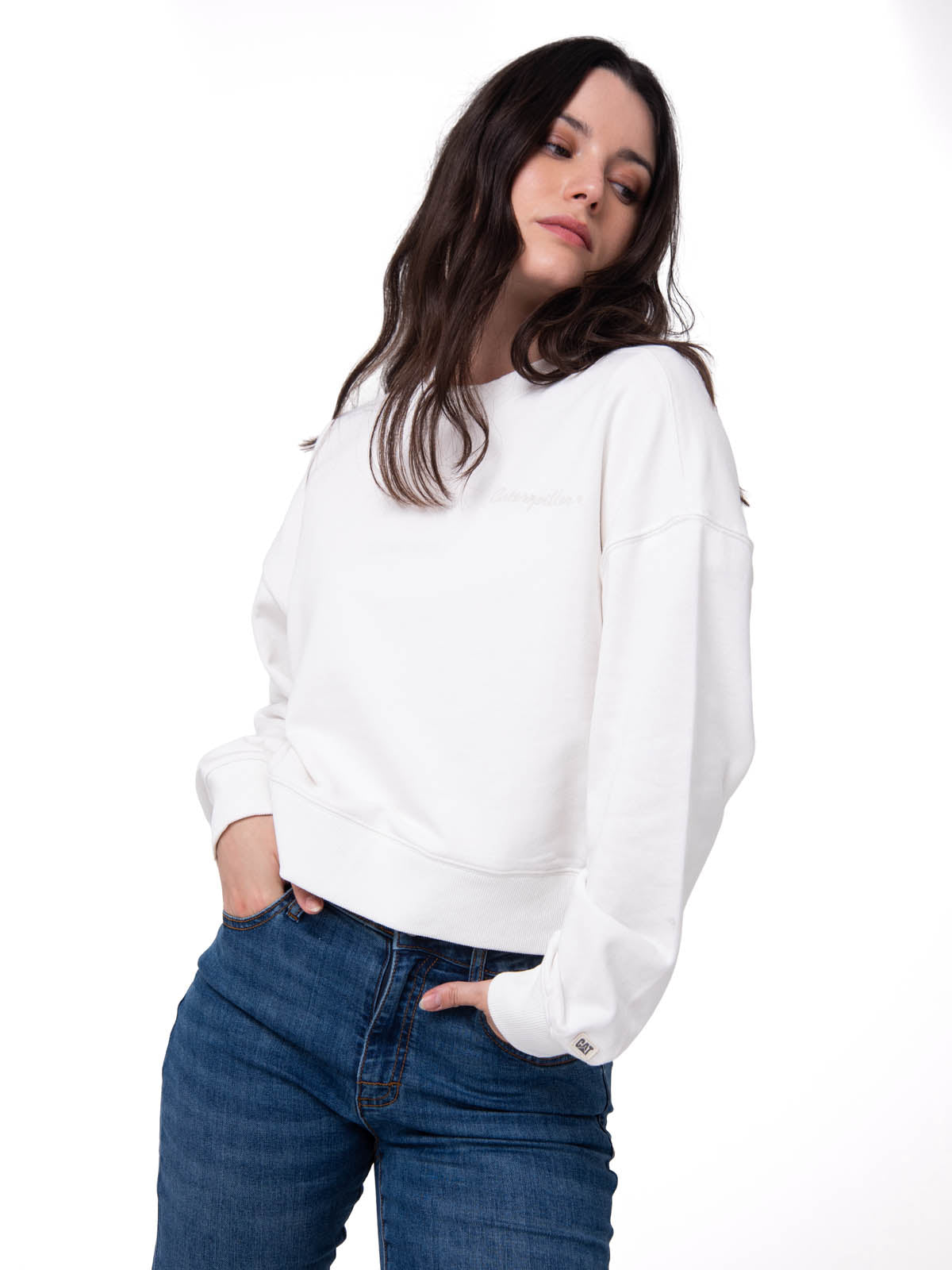 Saco Relaxed French Ter Mujer Color Blanco-1