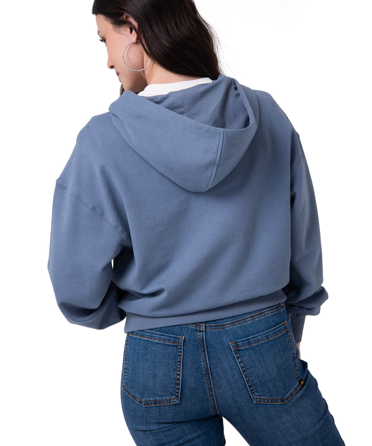 Saco Relaxed French Ter Mujer Color Azul-2