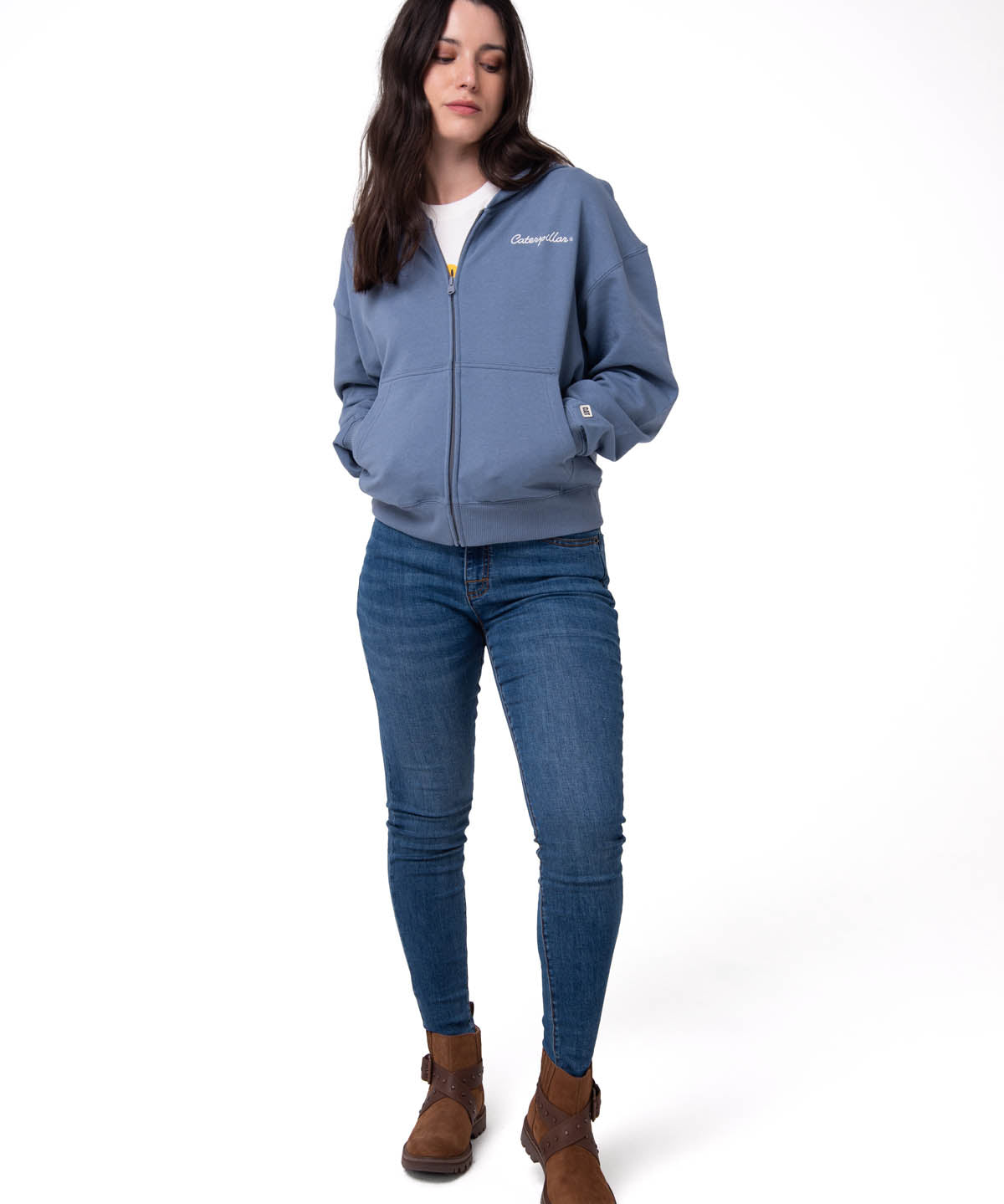 Saco Relaxed French Ter Mujer Color Azul-4