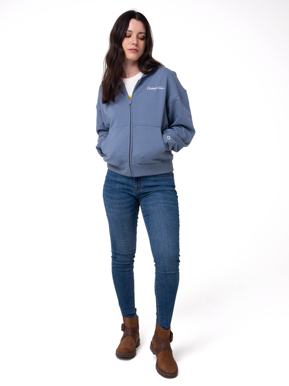 Saco Relaxed French Ter Mujer Color Azul-4