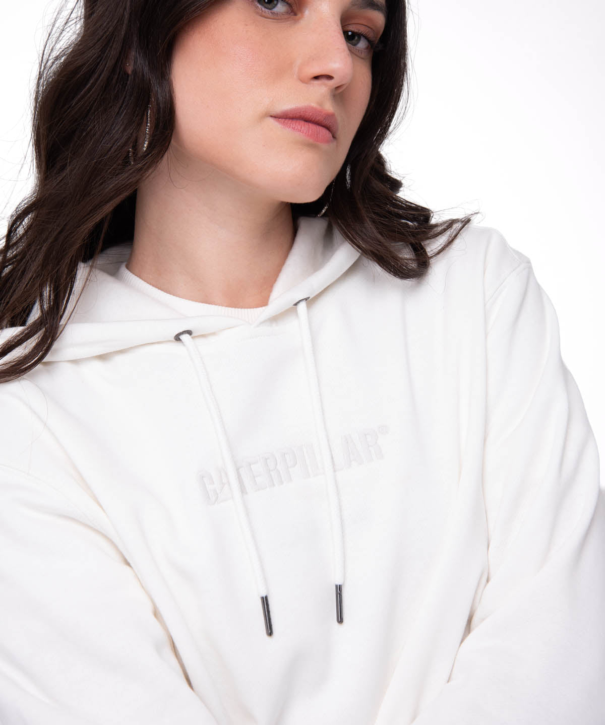 Saco Fleece Caterpillar Mujer Color Blanco-3