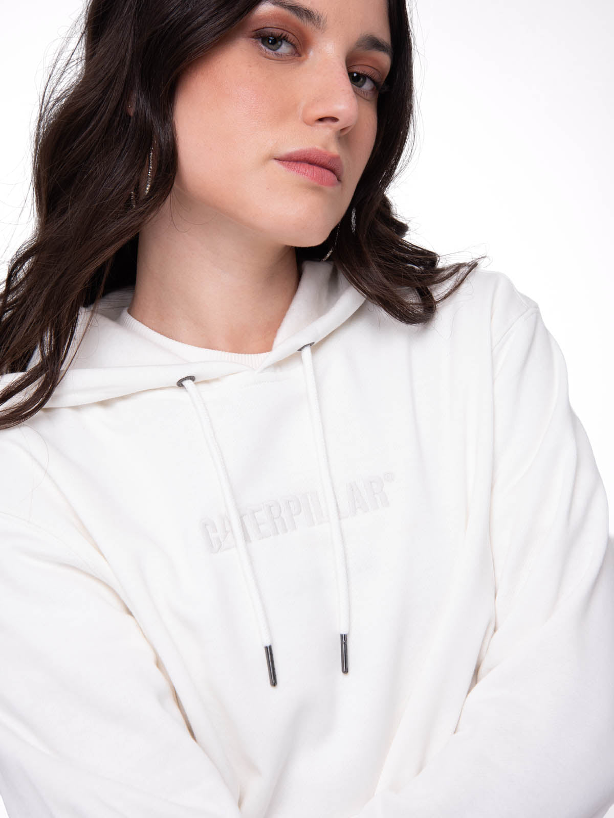 Saco Fleece Caterpillar Mujer Color Blanco-3
