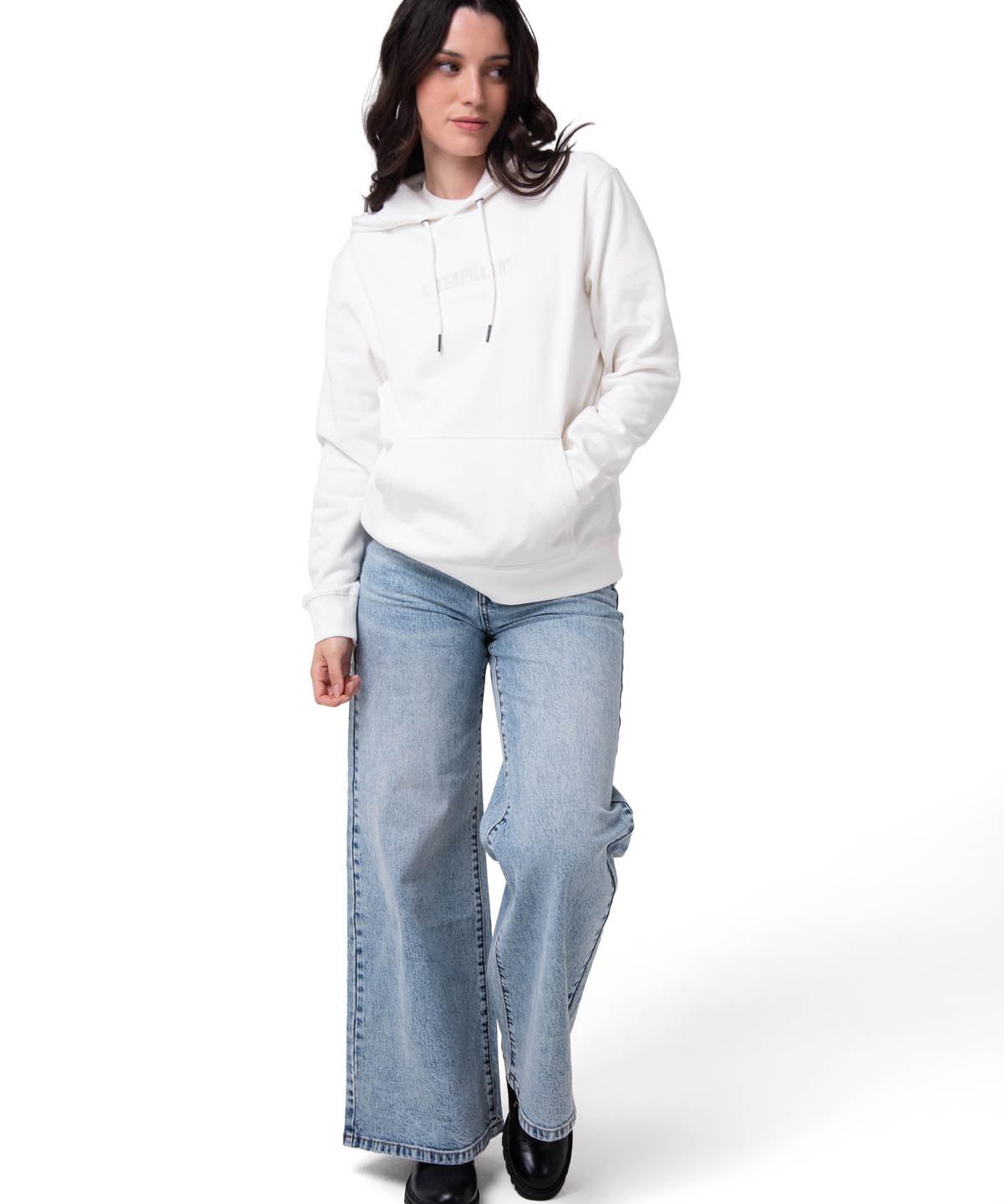 Saco Fleece Caterpillar Mujer Color Blanco-4