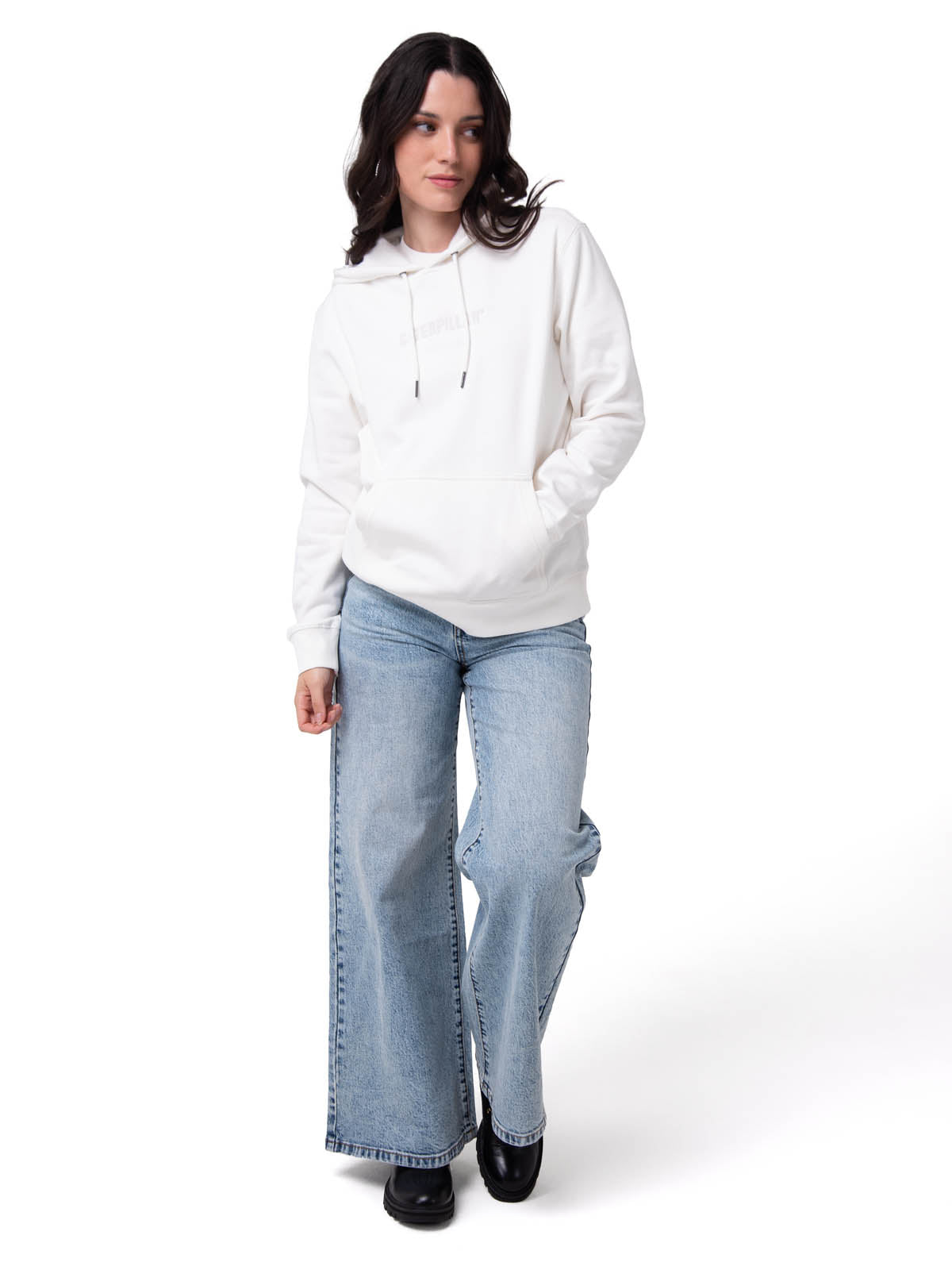 Saco Fleece Caterpillar Mujer Color Blanco-4