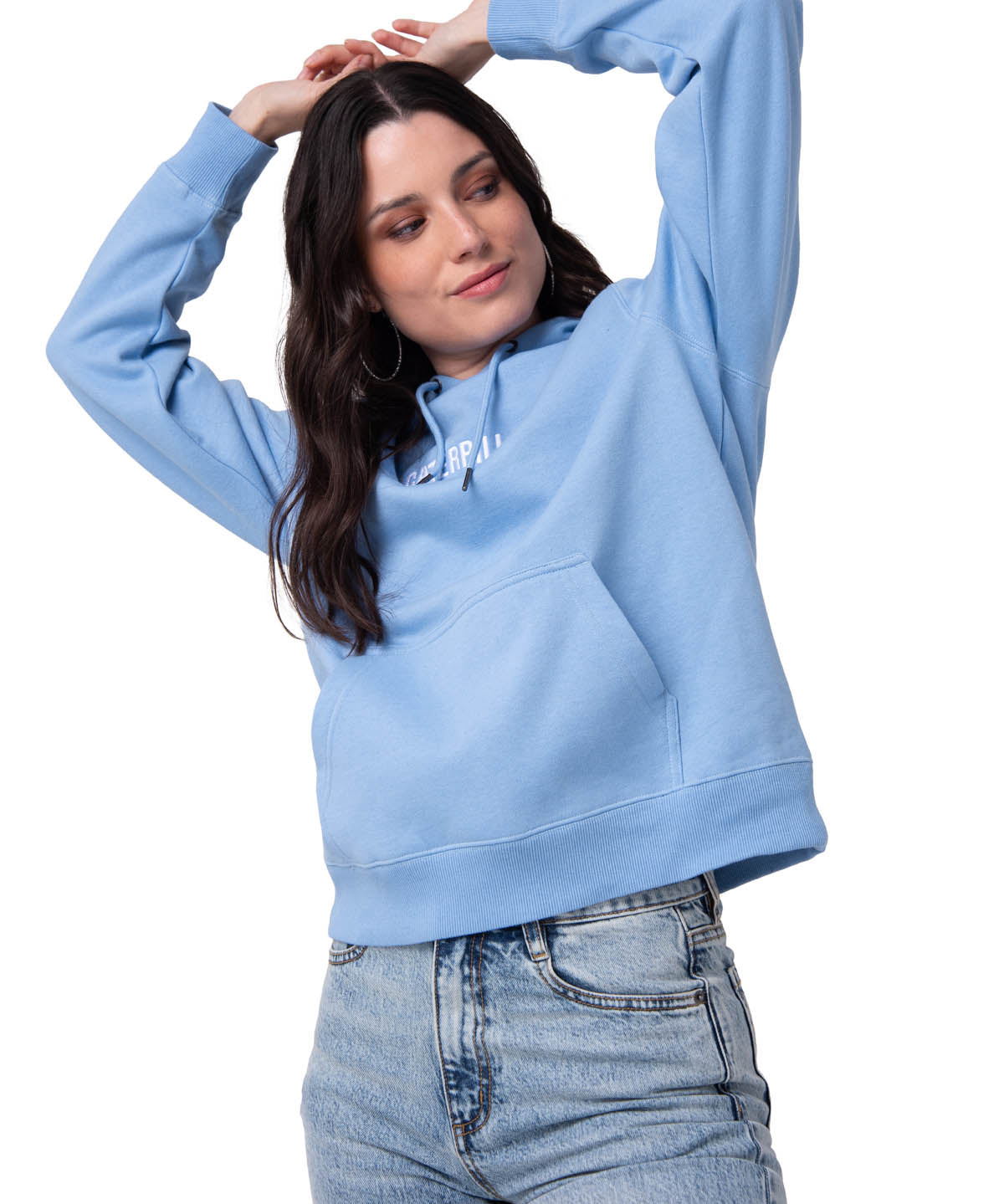 Saco Fleece Caterpillar Mujer Color Celeste-1