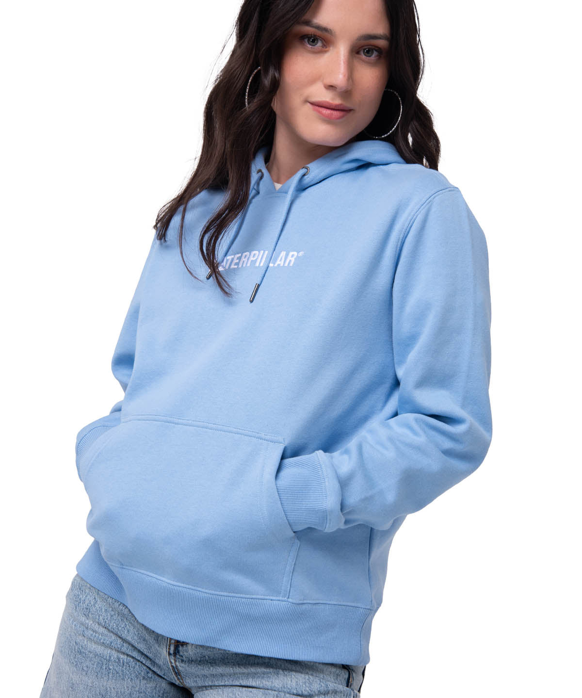 Saco Fleece Caterpillar Mujer Color Celeste-2