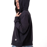 Saco W Cat Patch Full Zipip Para Mujer Color Negro-3