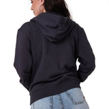 Saco W Cat Patch Full Zipip Para Mujer Color Negro-4