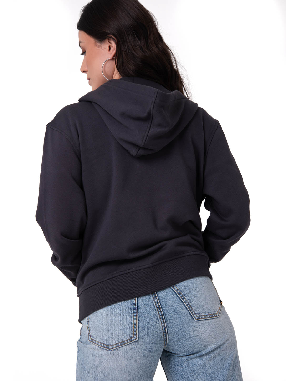Saco W Cat Patch Full Zipip Para Mujer Color Negro-4