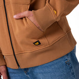 Saco Fleece Cat Patch Ful Para Hombre Color Café-4