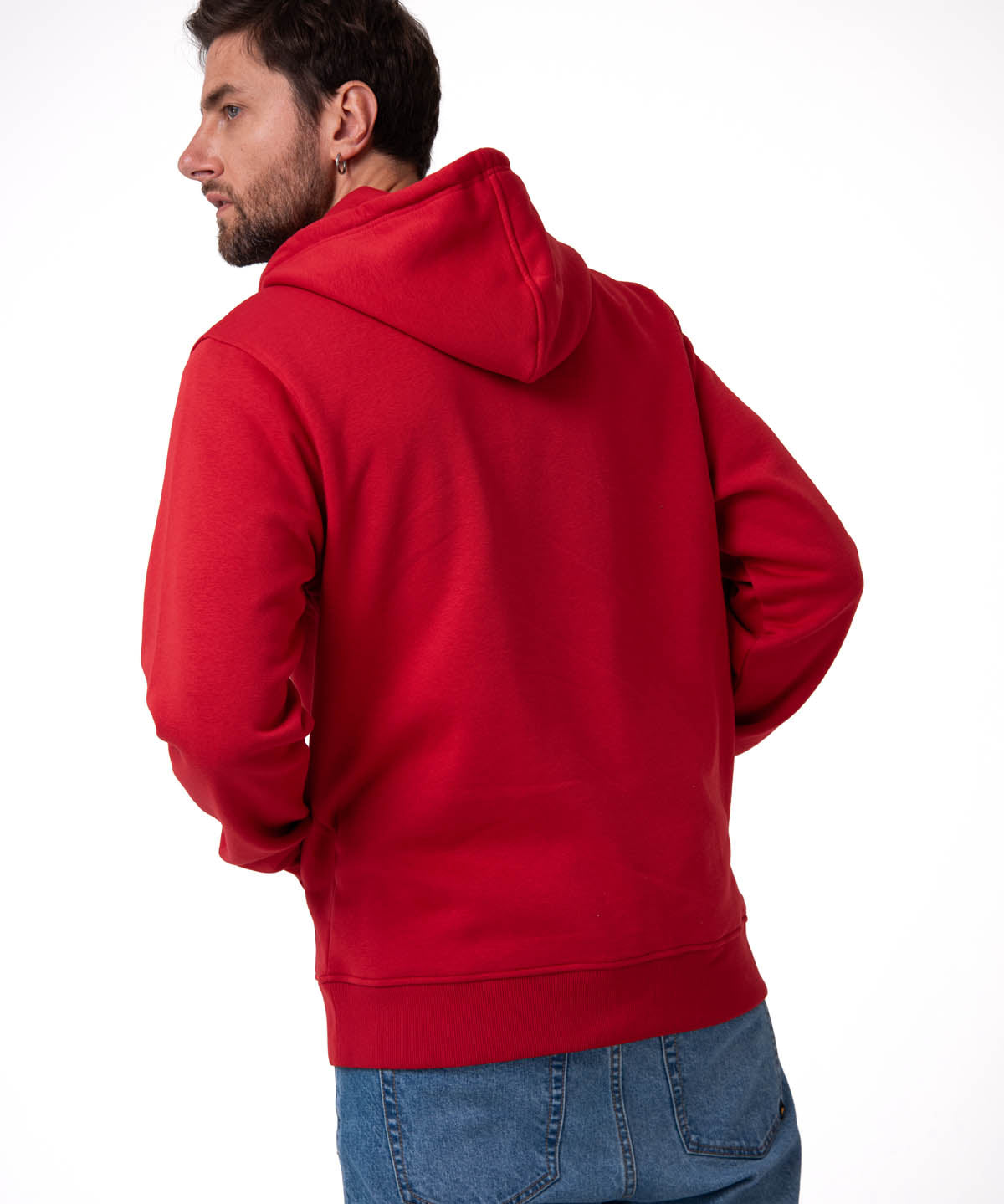 Saco Fleece Cat Patch Ful Hombre Color Rojo-3