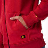 Saco Fleece Cat Patch Ful Hombre Color Rojo-4