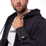 Saco Fleece Cat Patch Ful Hombre Color Negro-3