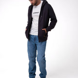 Saco Fleece Cat Patch Ful Hombre Color Negro-5