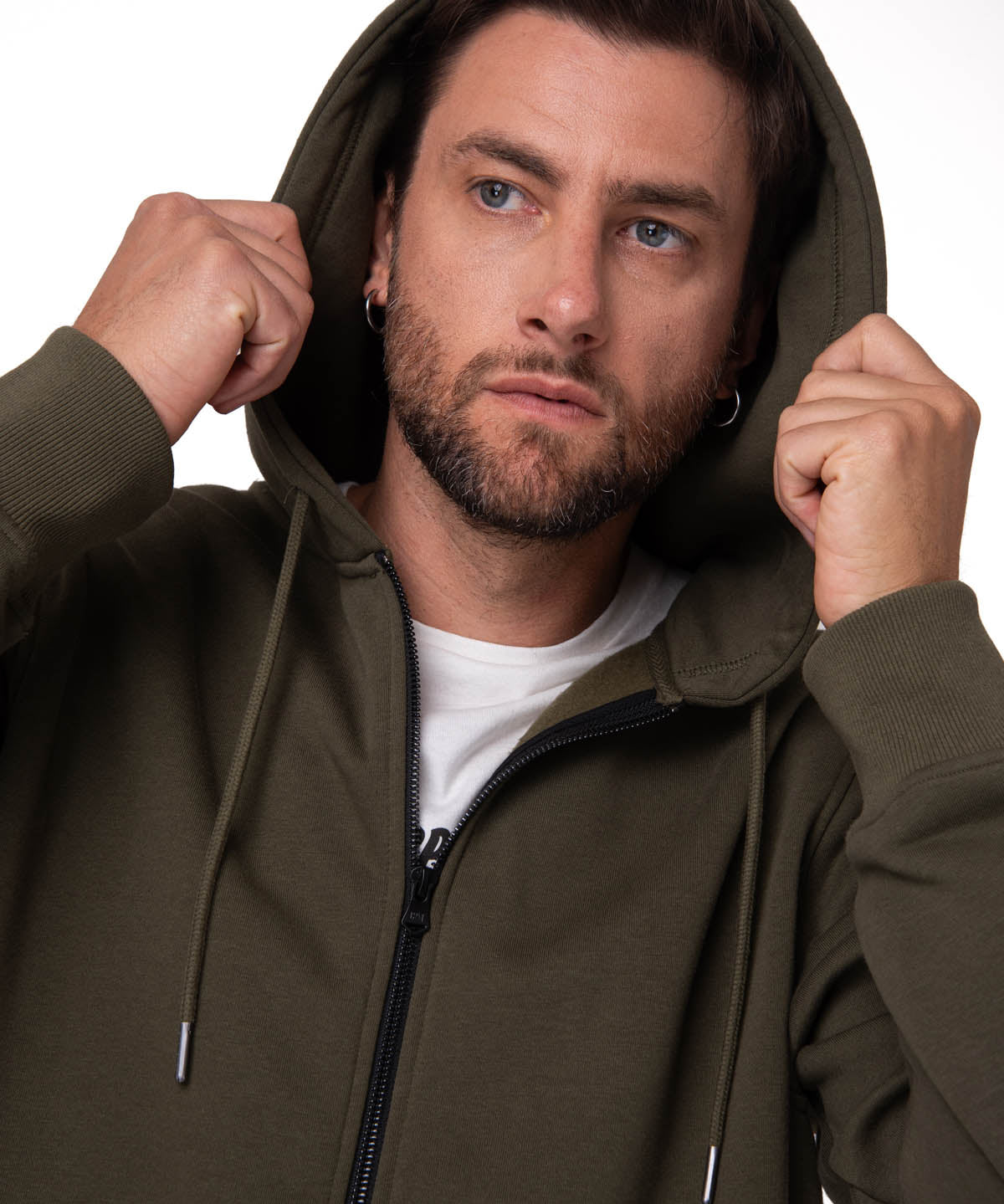 Saco Fleece Cat Patch Ful Hombre Color Verde-3