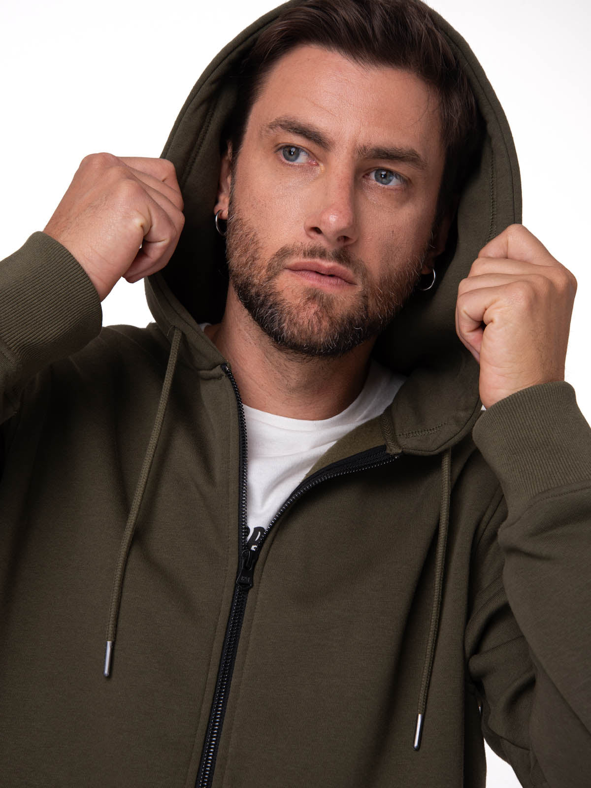Saco Fleece Cat Patch Ful Hombre Color Verde-3