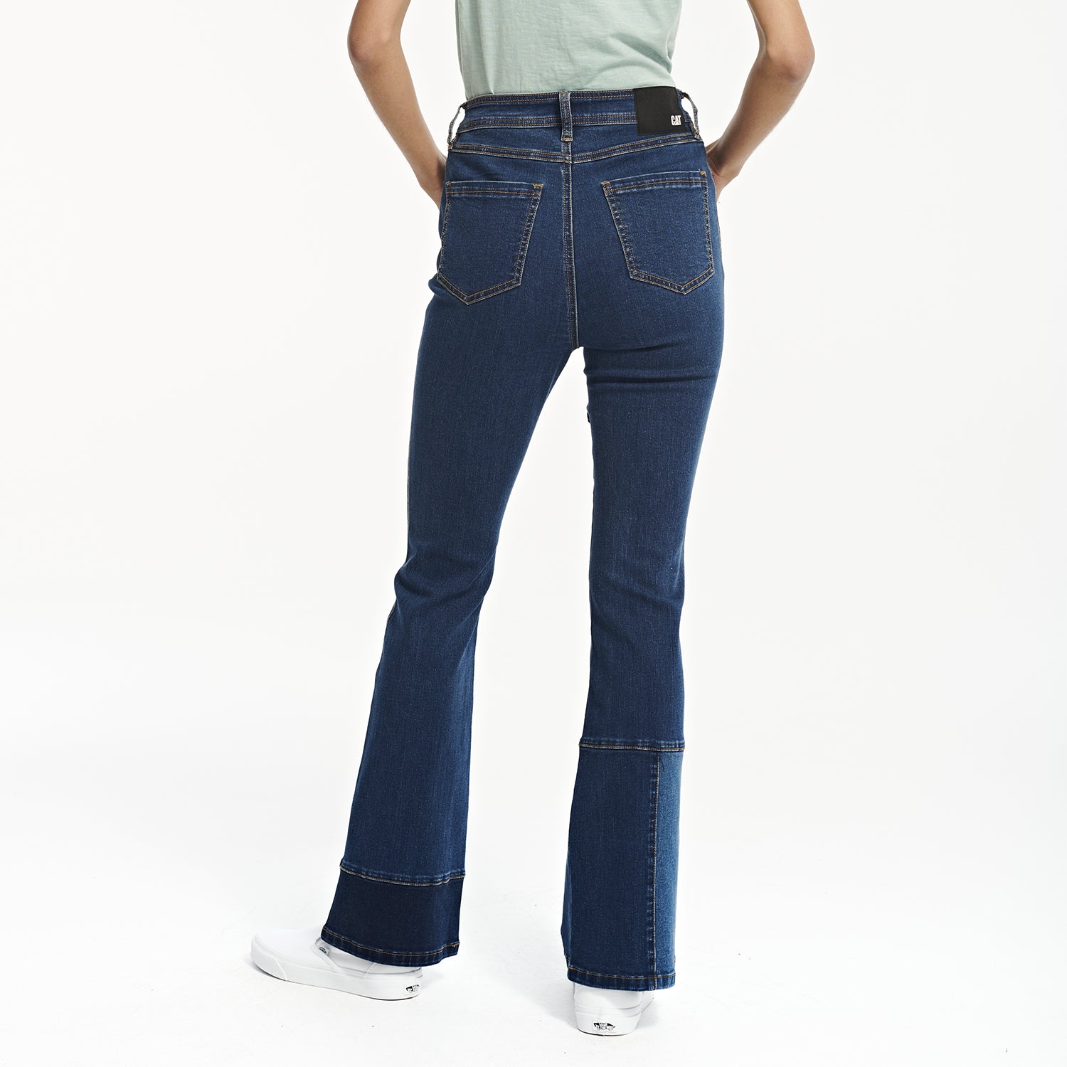 Pantalón Mended Heart Patch F Para Mujer Color Azul-2