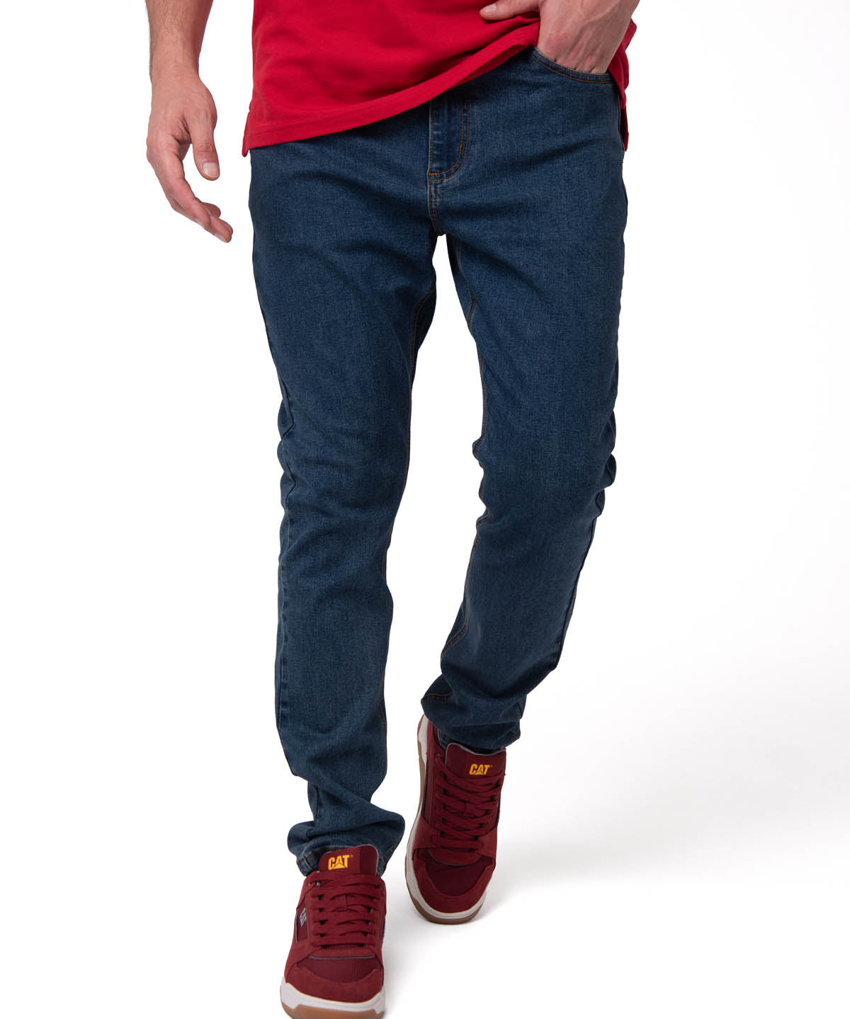 Jeans Triblend Stretch Den Para Hombre Color Gris-1