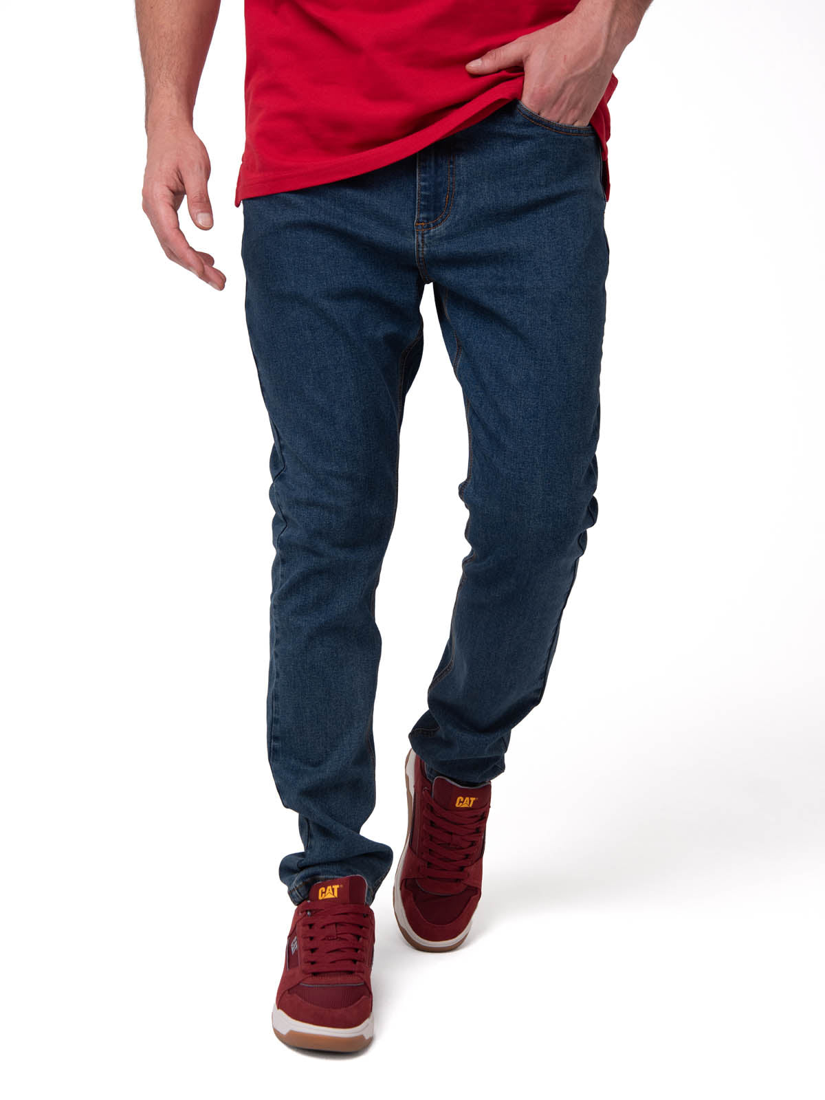 Jeans Triblend Stretch Den Para Hombre Color Gris-1