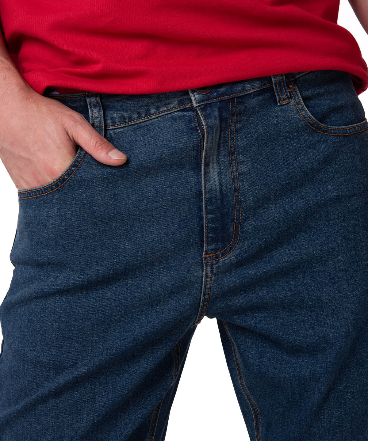 Jeans Triblend Stretch Den Para Hombre Color Gris-3