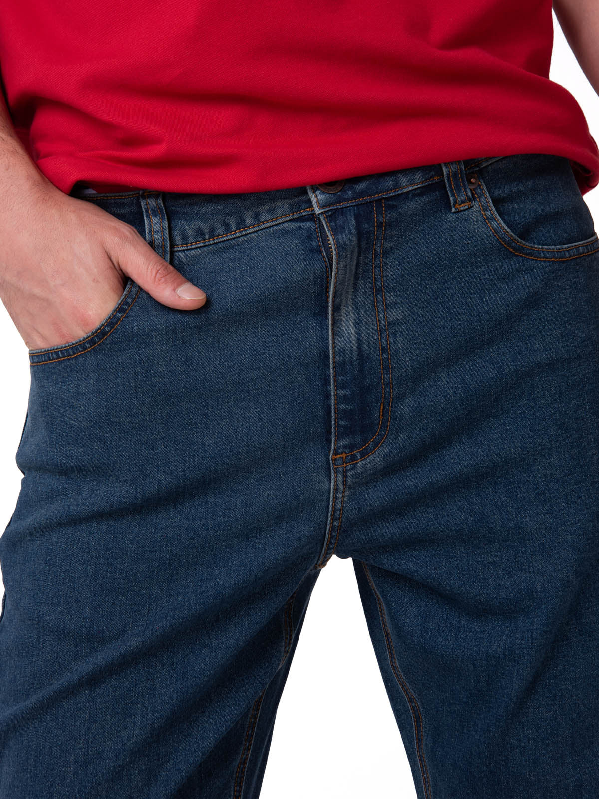 Jeans Triblend Stretch Den Para Hombre Color Gris-3