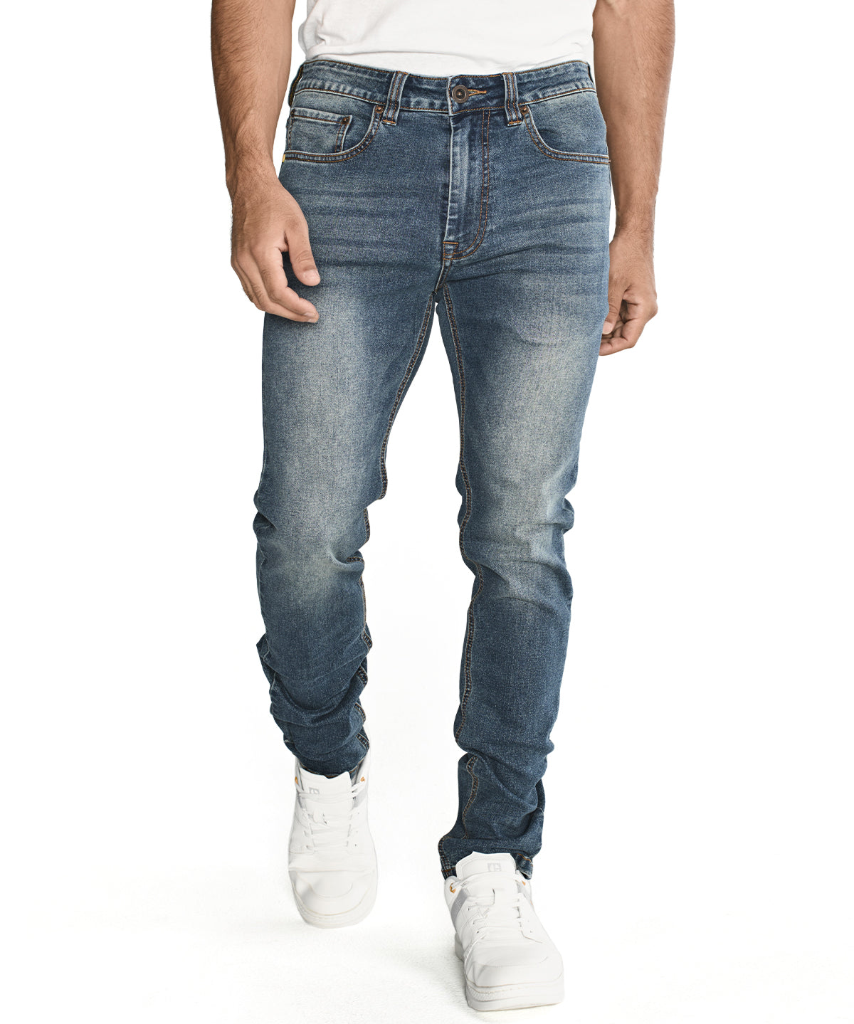 Jeans Triblend Stretch Den Para Hombre Color Gris-6