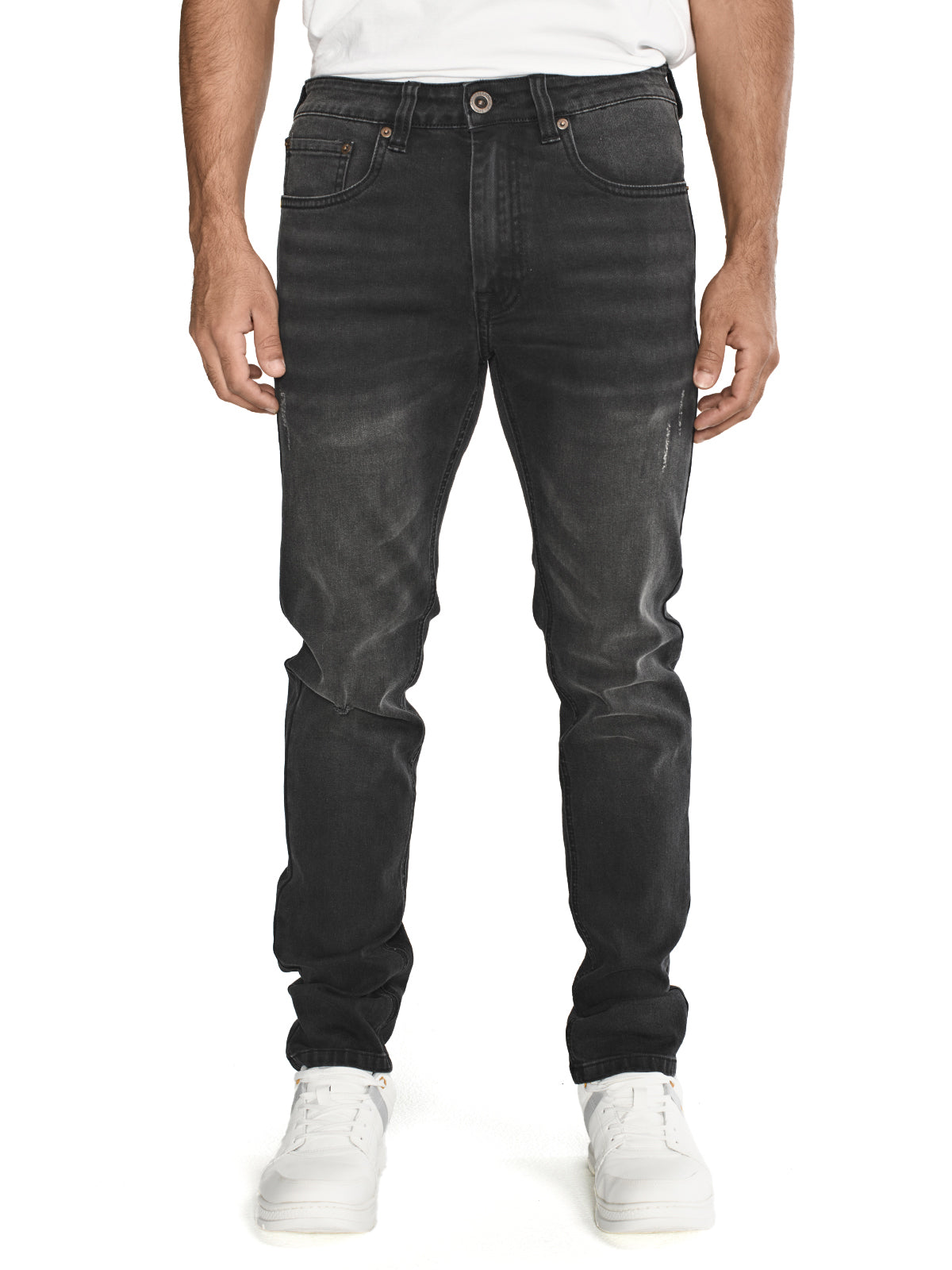 Jeans Triblend Stretch Den Para Hombre Color Gris-5
