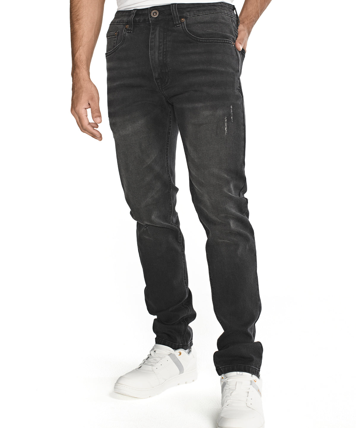 Jeans Triblend Stretch Den Para Hombre Color Gris-6