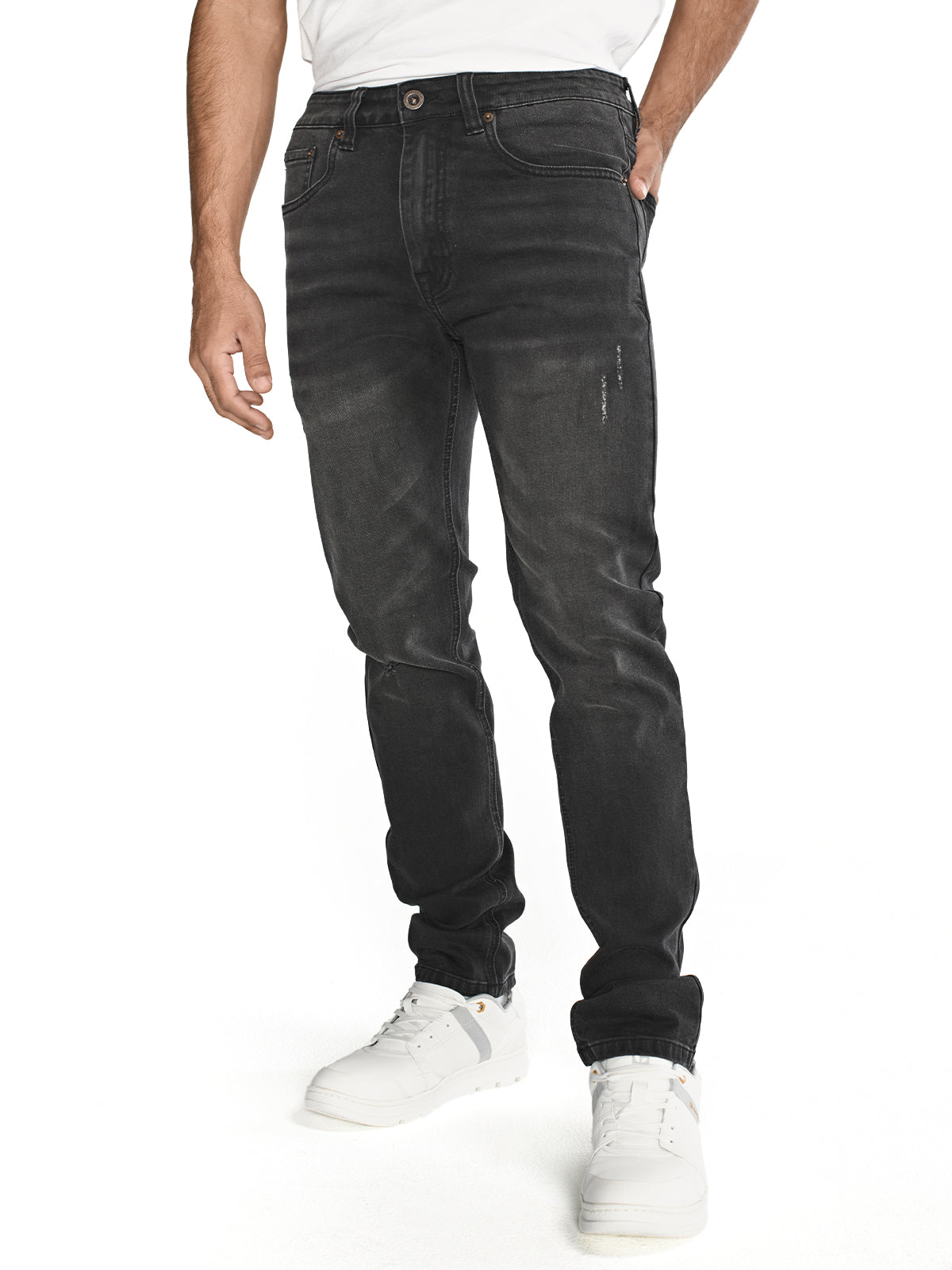 Jeans Triblend Stretch Den Para Hombre Color Gris-6