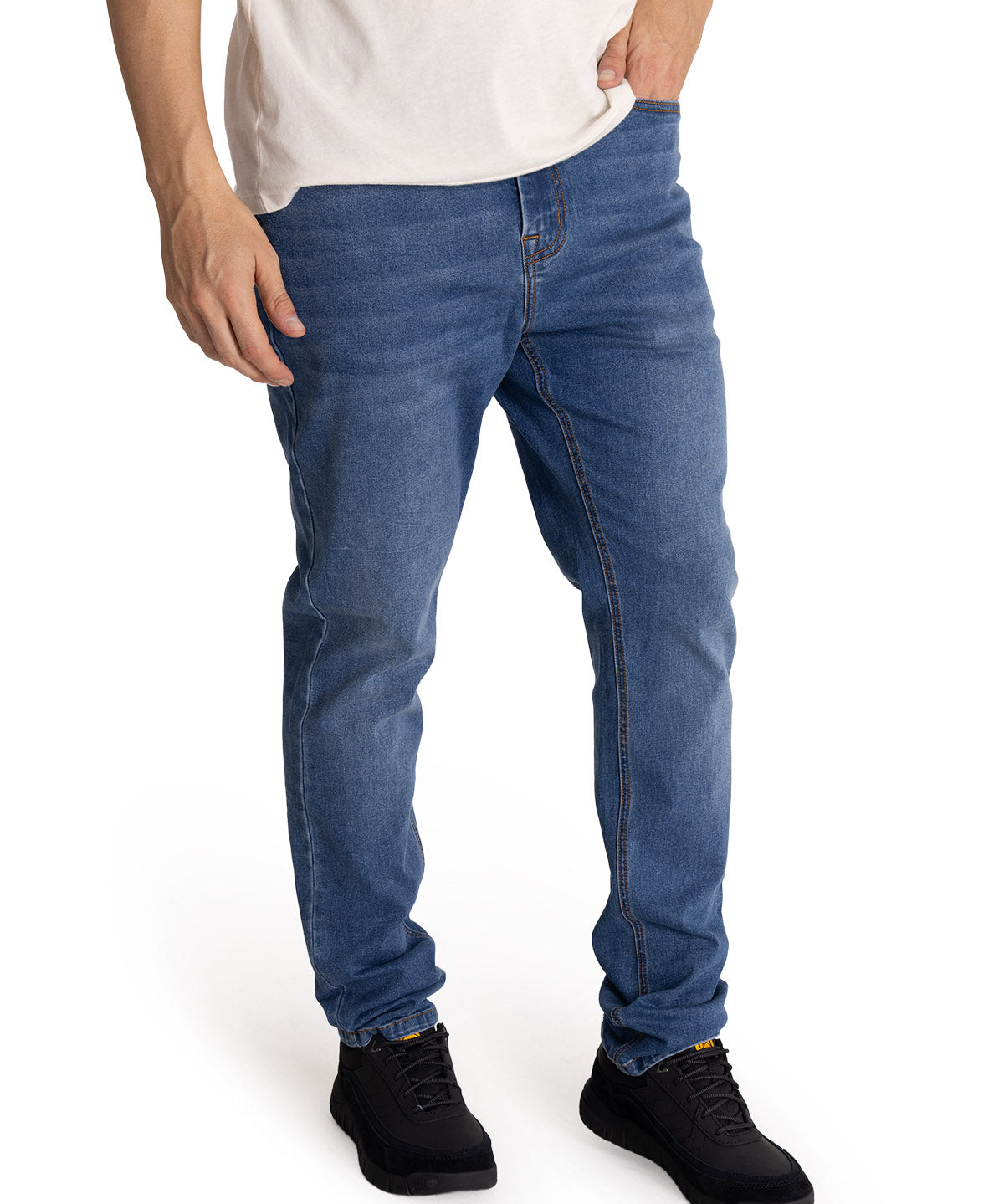 Jeans Triblend Stretch Den Para Hombre Color Azul-1