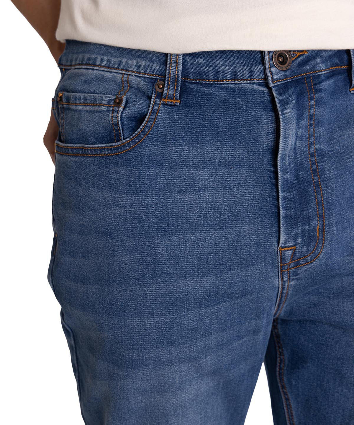 Jeans Triblend Stretch Den Para Hombre Color Azul-4