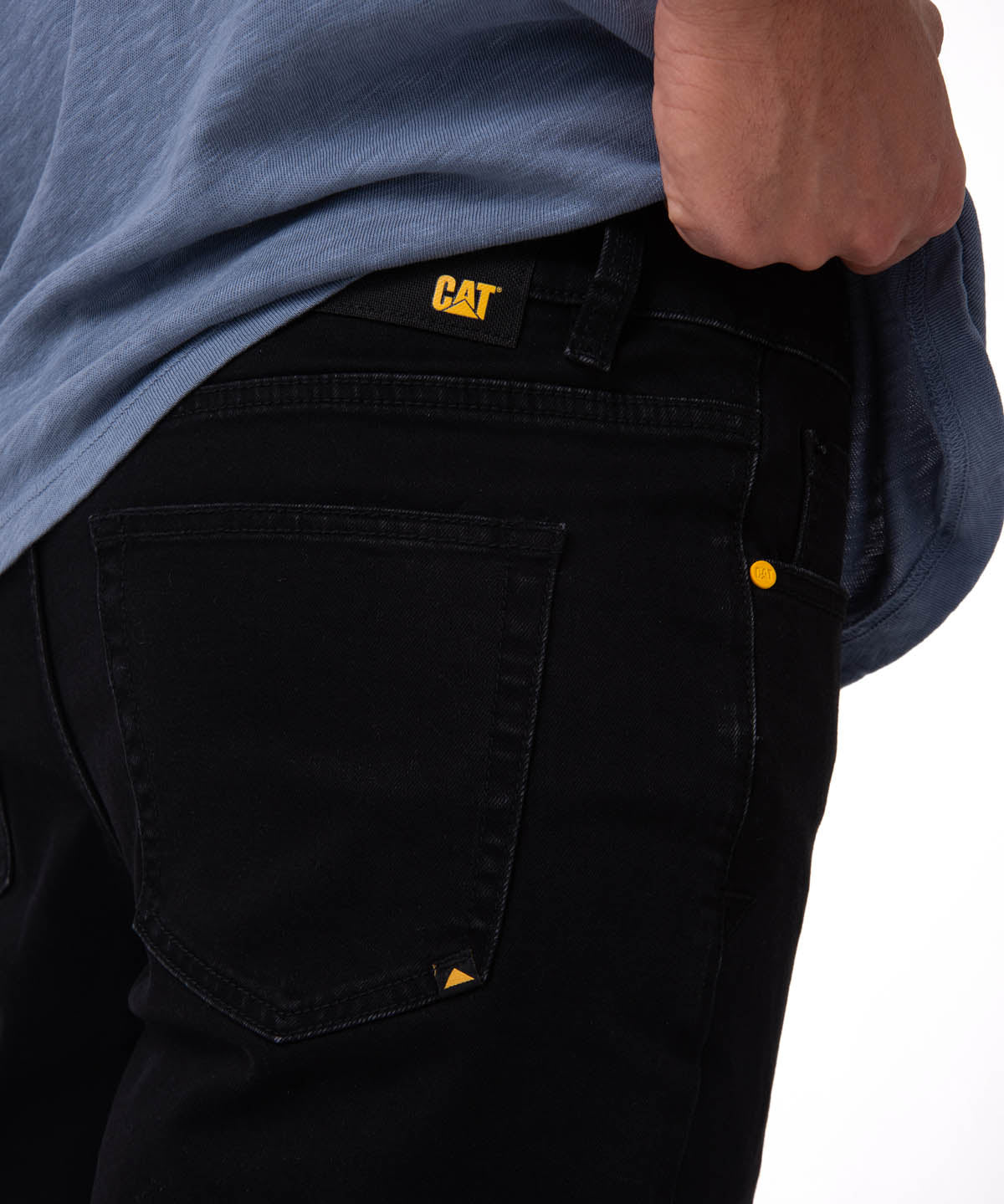 Jeans Triblend Stretch Den Para Hombre Color Negro-4