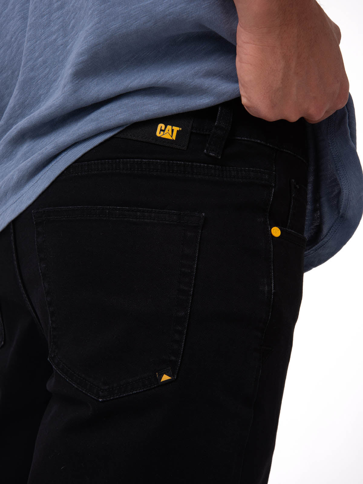 Jeans Triblend Stretch Den Para Hombre Color Negro-4