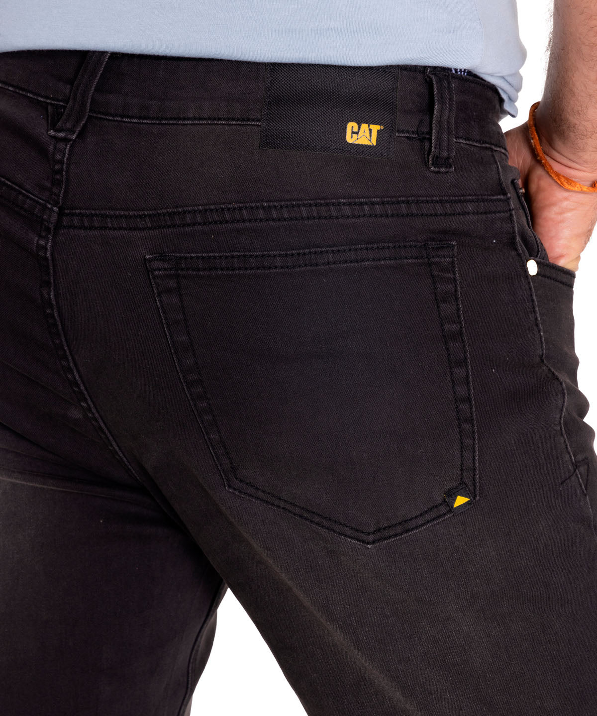 Jeans Triblend Stretch Den Para Hombre Color Gris-5