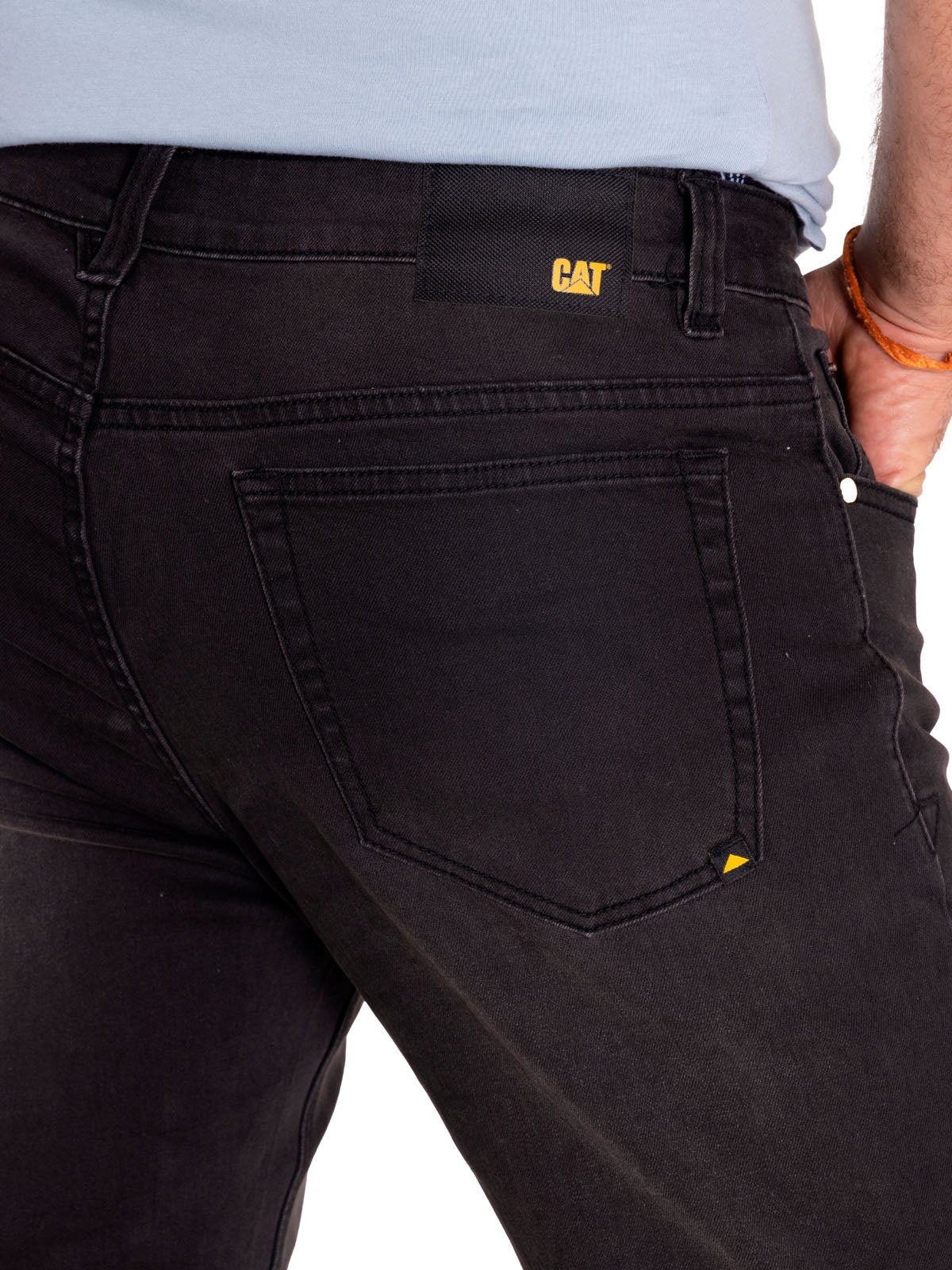 Jeans Triblend Stretch Den Para Hombre Color Gris-5