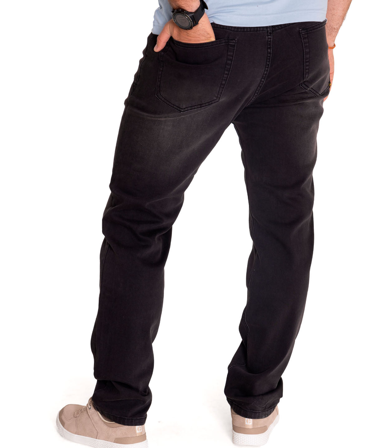 Jeans Triblend Stretch Den Para Hombre Color Gris-6
