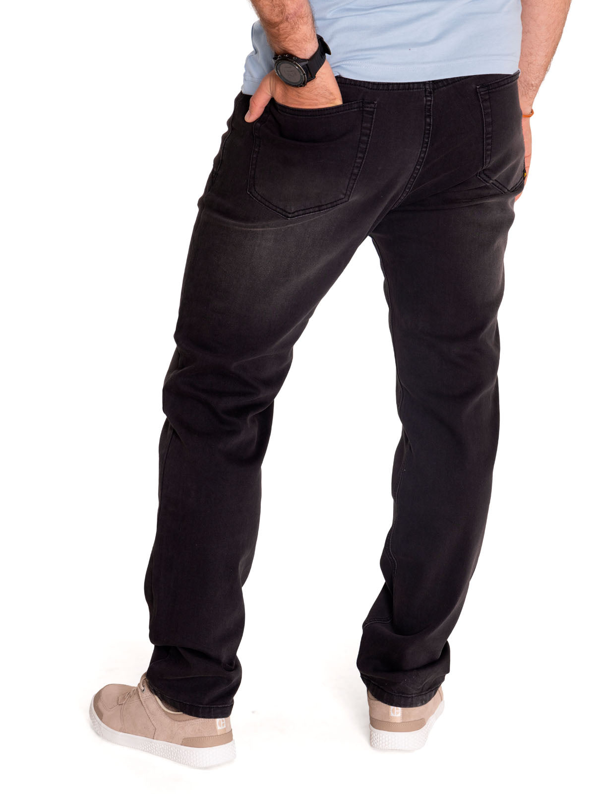 Jeans Triblend Stretch Den Para Hombre Color Gris-6