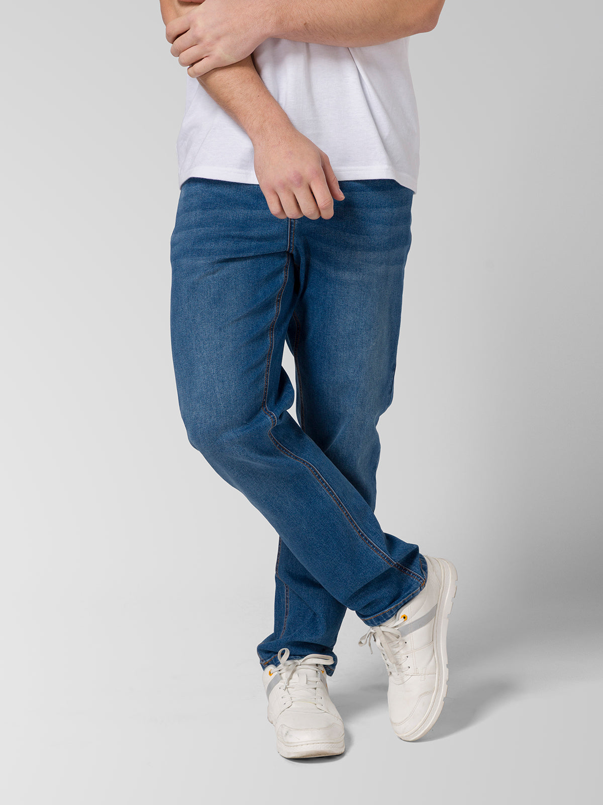 Jeans Triblend Stretch Den Para Hombre Color Azul-2