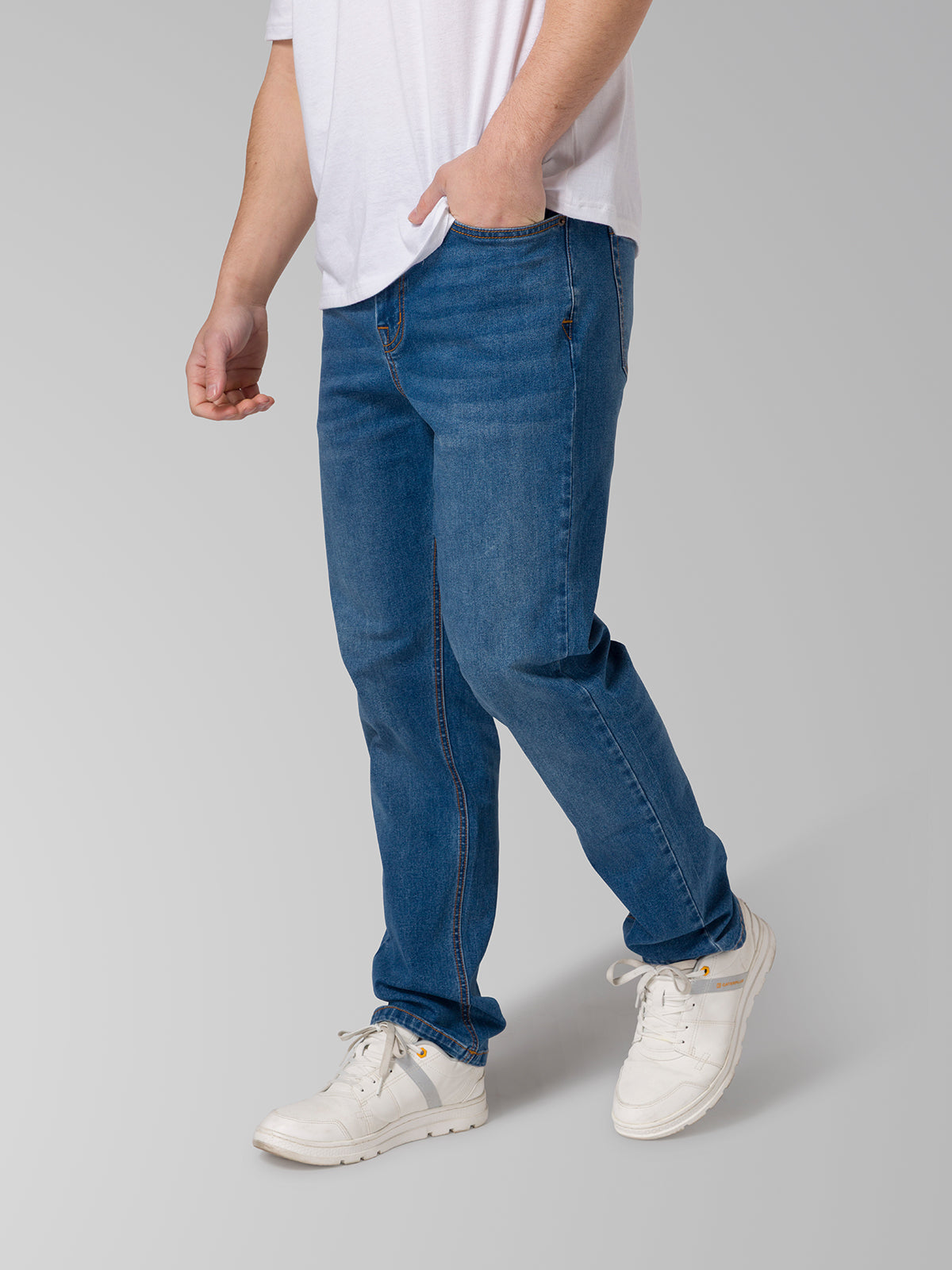 Jeans Triblend Stretch Den Para Hombre Color Azul-3