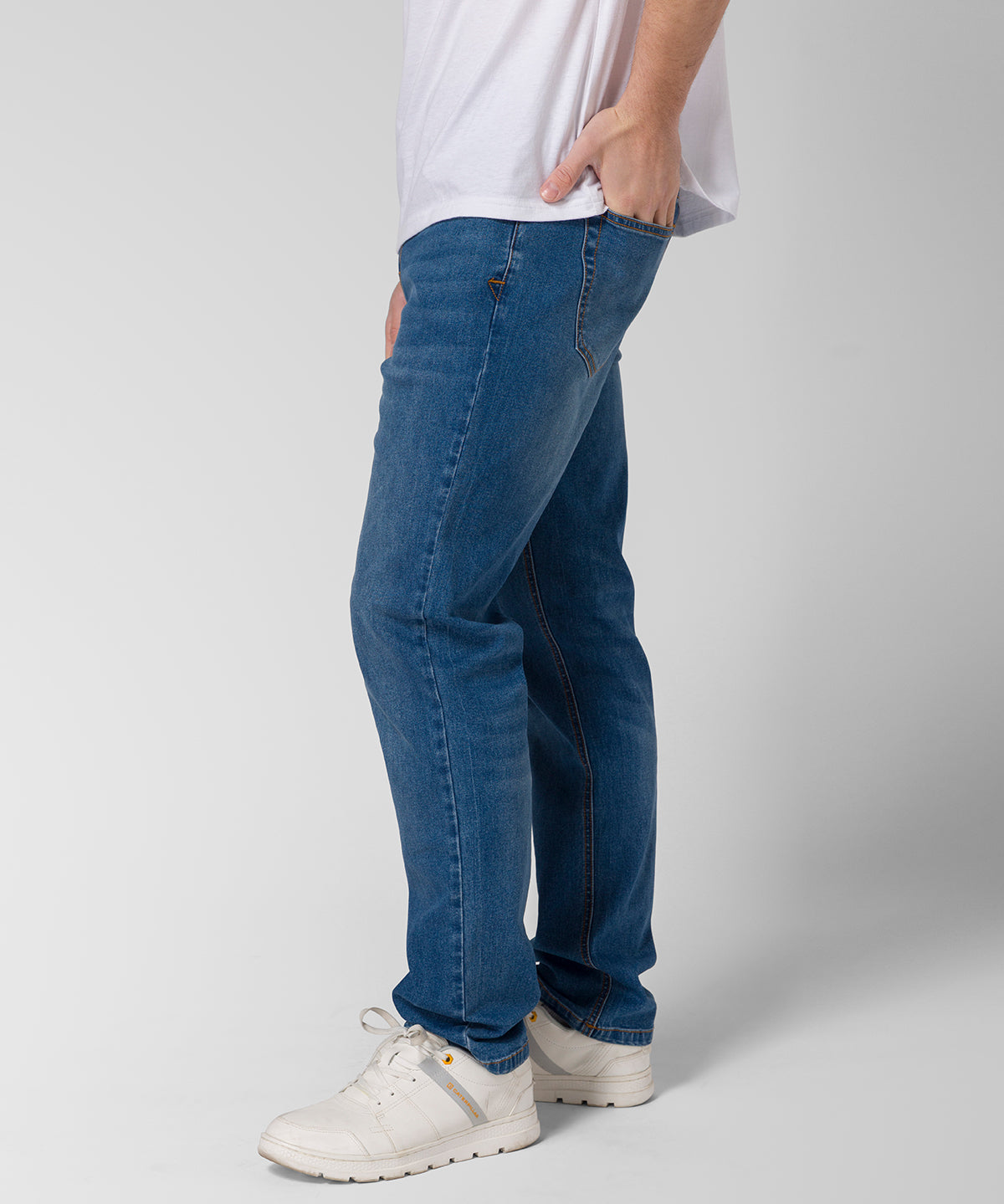 Jeans Triblend Stretch Den Para Hombre Color Azul-4
