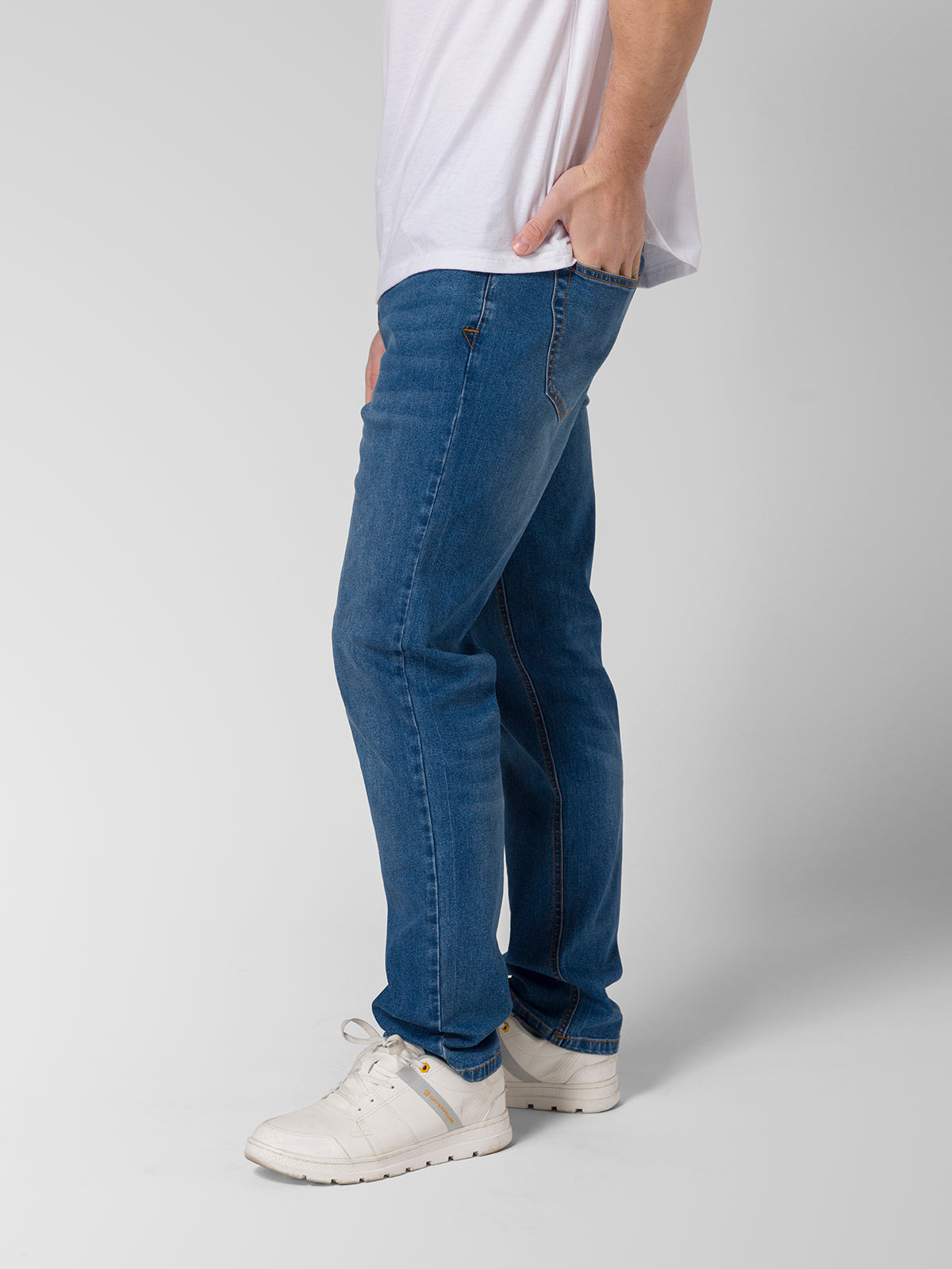Jeans Triblend Stretch Den Para Hombre Color Azul-4
