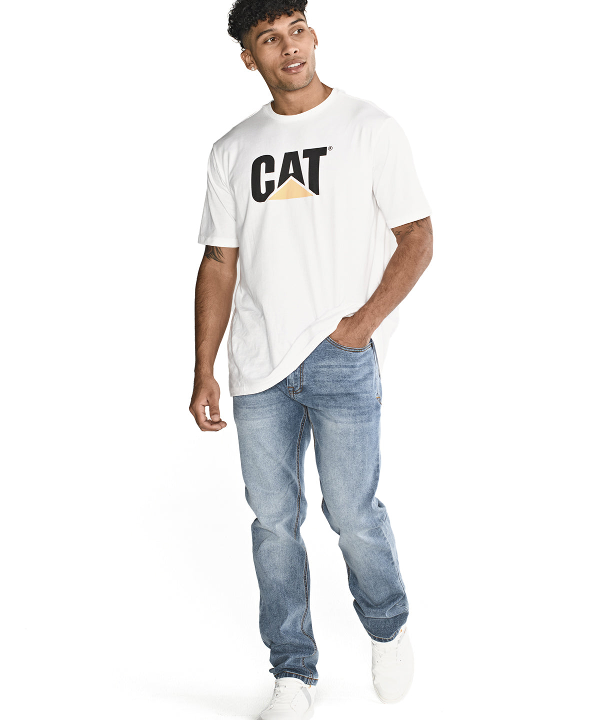Jeans Triblend Stretch Den Para Hombre Color Beige-1