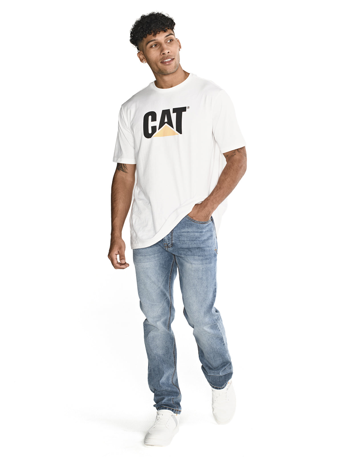 Jeans Triblend Stretch Den Para Hombre Color Beige-1