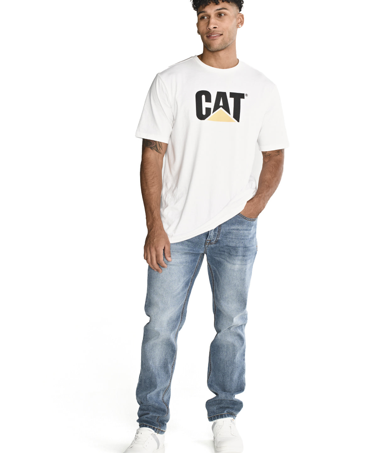 Jeans Triblend Stretch Den Para Hombre Color Beige-2