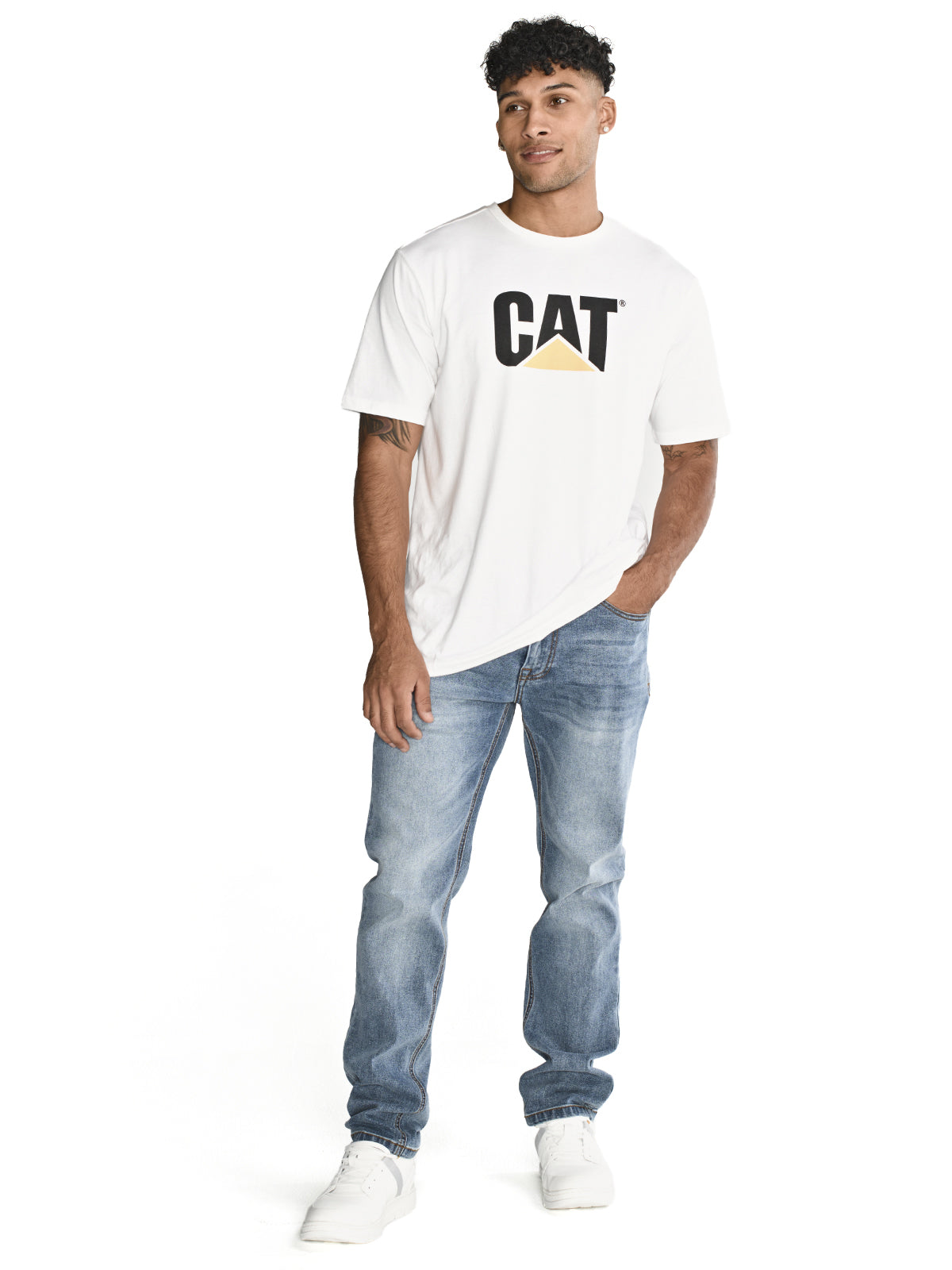 Jeans Triblend Stretch Den Para Hombre Color Beige-2