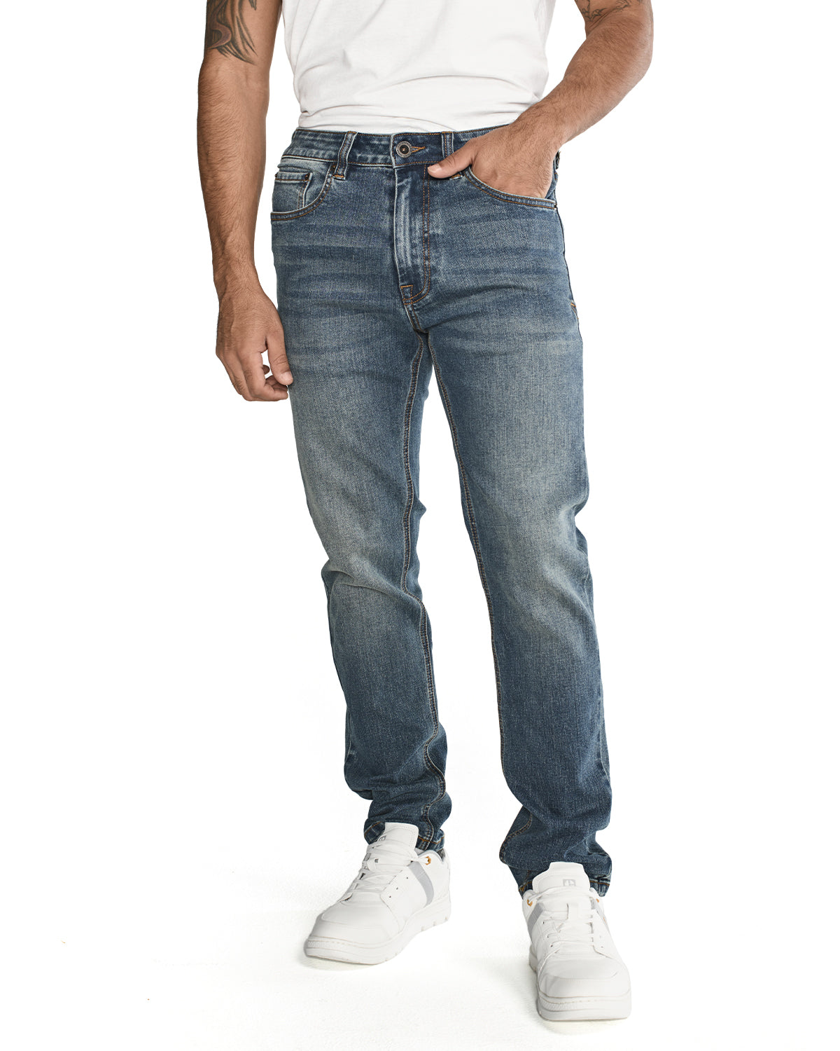 Jeans Eco Stretch Denim Sl Para Hombre Color Gris-5